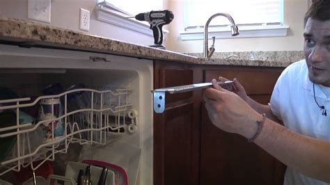 how to install metal under counter dishwasher mounting bracket|dishwasher countertop bracket near me.